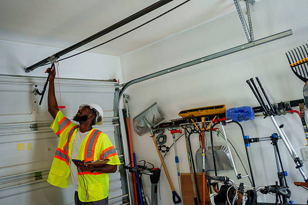 Professional Garage Door Panel Replacement technician working in Wind Lake, WI